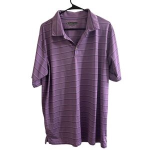 Pebble Beach Men’s‎ Golf Polo Purple w/ Stripes Size XL